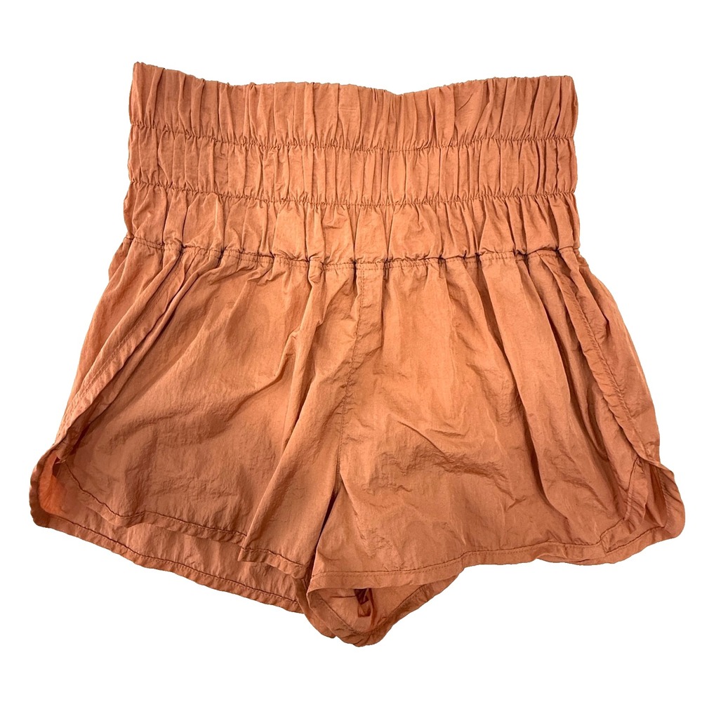 Free People Movement Womens Shorts M The Way Home Nylon Key Pocket Liner Apricot